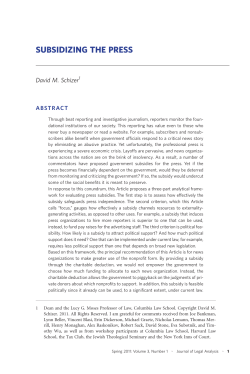 subsidizing the press - Oxford Academic