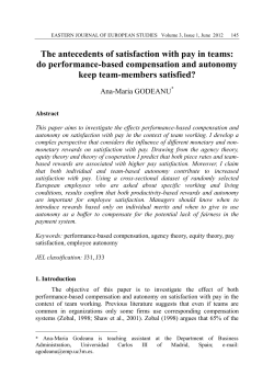 The antecedents of satisfaction with pay in teams