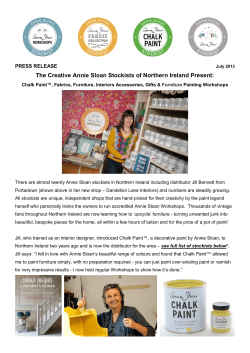 press release - annie sloan stockists - northern
