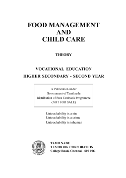 Food Management and Child Care