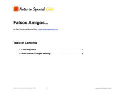 Amigos falsos - Notes in Spanish