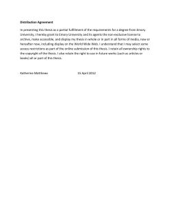 Honors Thesis - Emory University
