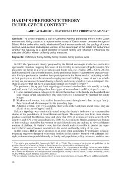 Hakim -preference theory