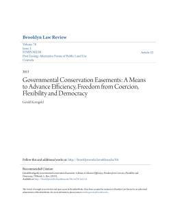 Governmental Conservation Easements: A Means