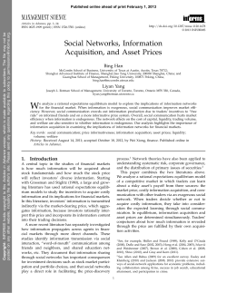 Social Networks, Information Acquisition, and