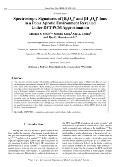 Spectroscopic Signatures of [H O and [H O Ions in a Polar Aprotic