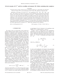 5d-level energies of Ce3&iquest; and the crystalline