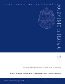 DOCUMENTO de TRABAJO - Instituto de Econom&iacute;a