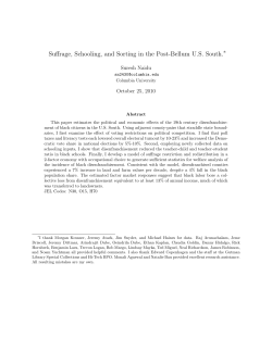 Suffrage, Schooling, and Sorting in the Post