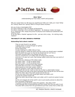 Talk-sheet  - All Peoples Church