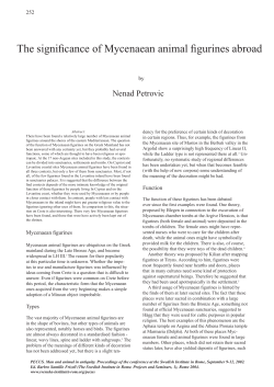 The significance of Mycenaean animal figurines abroad