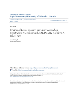 Review of Grave Injustice: The American Indian Repatriation
