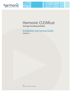 CLEARcut Installation and Startup Guide, Release