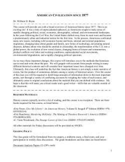 american civilization since 1877