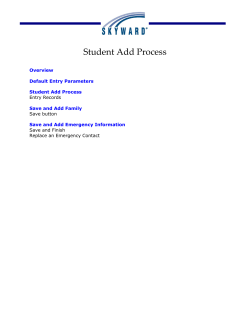 Student Add Process - Skyward Support Center