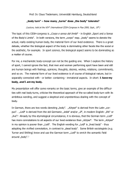 body turn - Universität Hamburg
