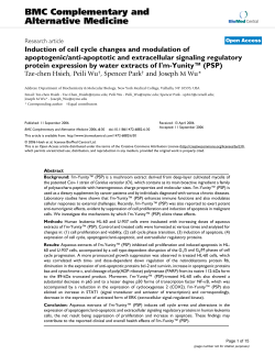 Induction of cell cycle changes and modulation of apoptogenic/anti