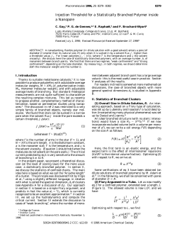 Injection Threshold for a Statistically Branched Polymer inside a