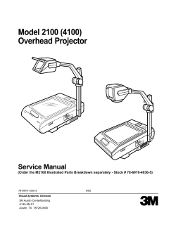 Model 2100 (4100) Overhead Projector