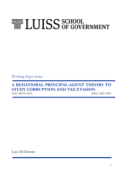 A behavioral principal-agent theory to study corruption and tax evasion