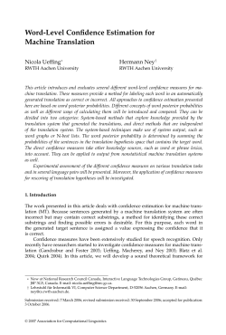 Word-Level Confidence Estimation for Machine Translation