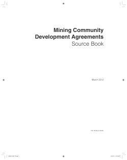 Mining Community Development Agreements Source Book