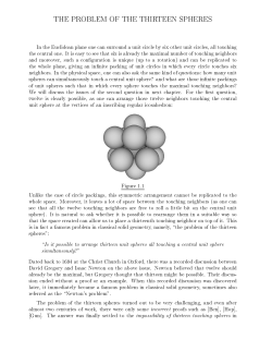 The 13 Sphere Problem