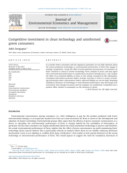 Competitive investment in clean technology and uninformed green
