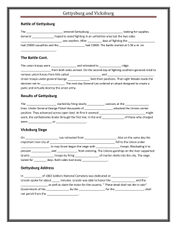 Gettysburg and Vicksburg