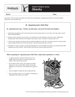 Handout: Obesity (Grades 6 to 8)