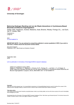 Balancing Hydrogen Bonding and van der Waals Interactions