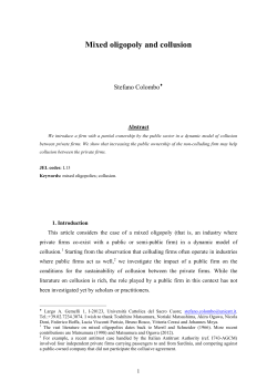 Mixed oligopoly and collusion