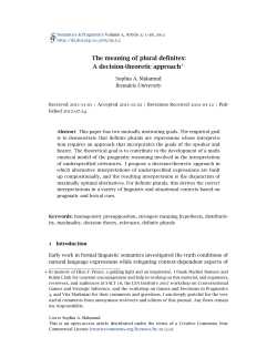 The meaning of plural definites: A decision