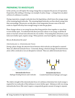 preparing to investigate - Energy Foundations for High School