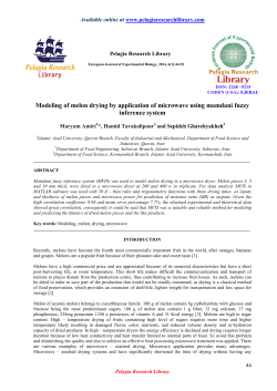 Modeling of melon drying by application of microwave