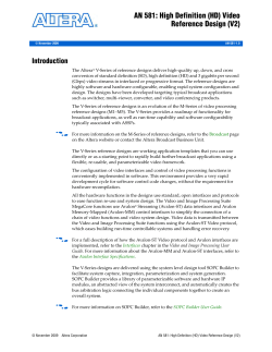 High Definition (HD) Video Reference Design (V-Series)