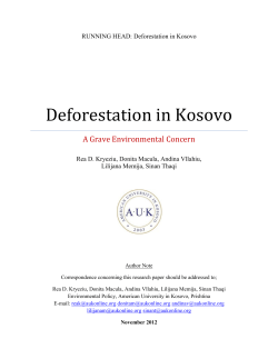 Deforestation in Kosovo