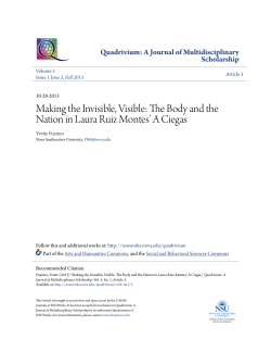 Making the Invisible, Visible: The Body and the Nation