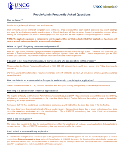 PeopleAdmin Frequently Asked Questions