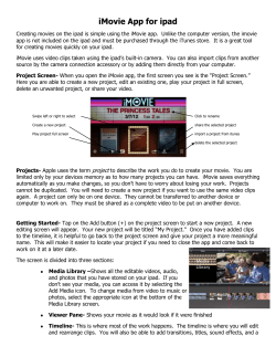 iMovie App for ipad