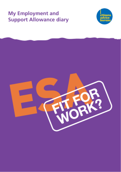 My Employment and Support Allowance diary