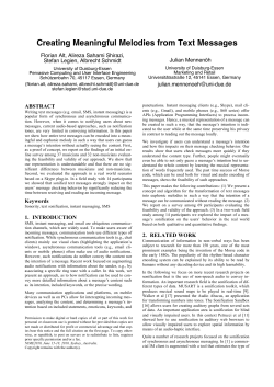 Creating Meaningful Melodies from Text Messages