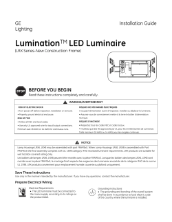 Installation Guide &mdash; LRX Square Lumination | IND327