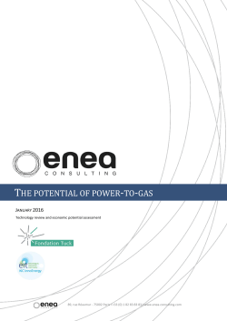 The potential of power-to-gas