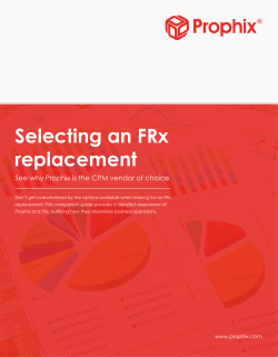 Selecting an FRx replacement