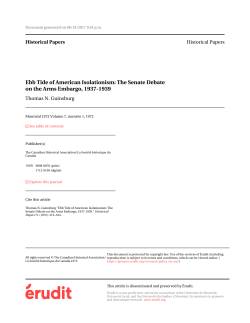 on the Arms Embargo, 1937-1939