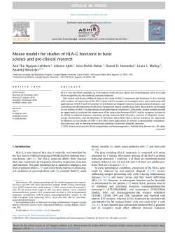 Mouse models for studies of HLA-G functions in basic science and