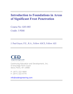 Introduction to Foundations in Areas of