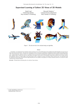 Supervised Learning of Salient 2D Views of 3D Models