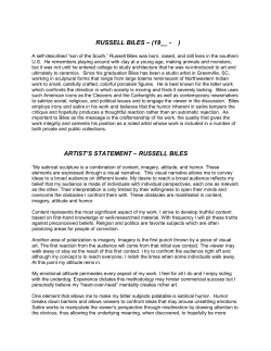 russell biles – (19__ - ) artist`s statement – russell